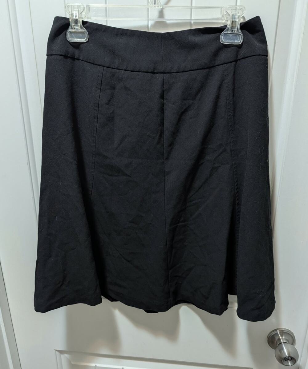 Giorgio Fiorlini Womens Black Skirt Size 6 Career Business A Line